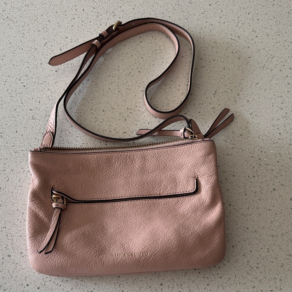 Vince Camuto Blush Pink Leather Crossbody